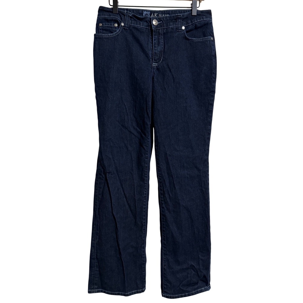 Anne Klein AK Jeans Sophisticate Dark Wash Bootcut Denim Jeans Size 10